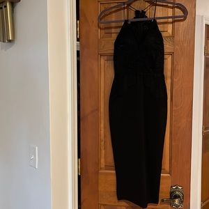 Hello Molly black dress with lace top detail. Size 6